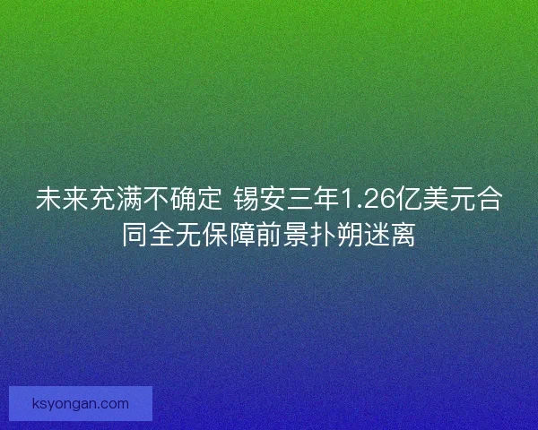 未来充满不确定 锡安三年1.26亿美元合同全无保障前景扑朔迷离